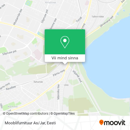Mooblifurnituur As/Jar kaart