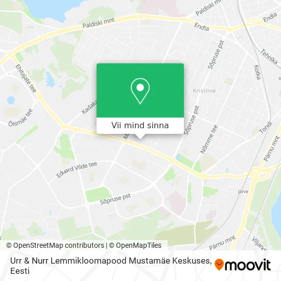Urr & Nurr Lemmikloomapood Mustamäe Keskuses kaart