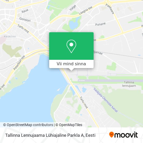 Tallinna Lennujaama Lühiajaline Parkla A kaart