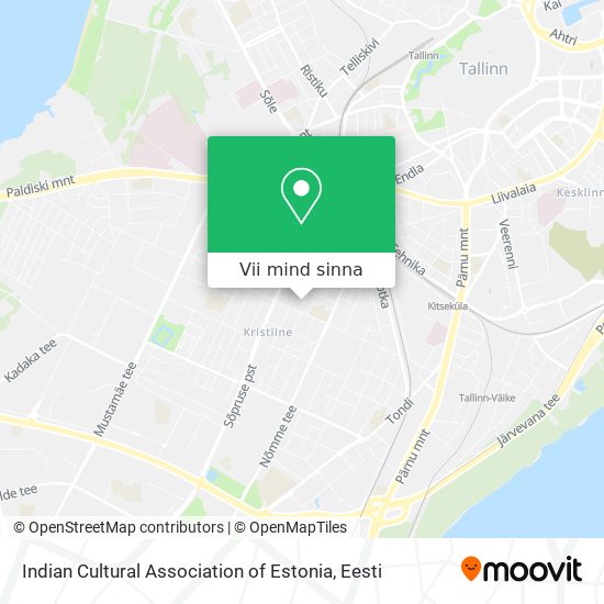 Indian Cultural Association of Estonia kaart