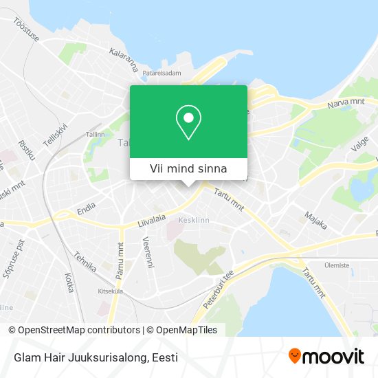 Glam Hair Juuksurisalong kaart