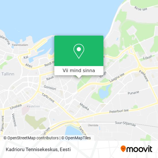 Kadrioru Tennisekeskus kaart