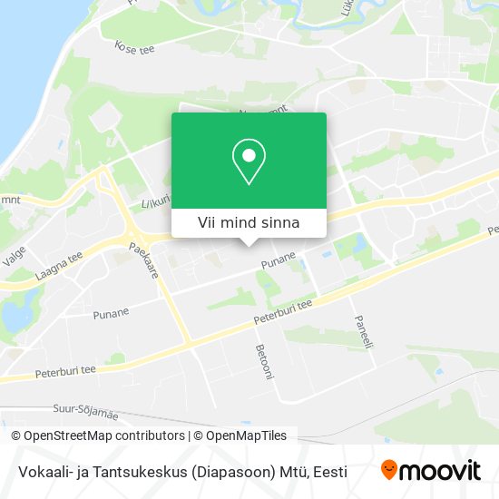 Vokaali- ja Tantsukeskus (Diapasoon) Mtü kaart