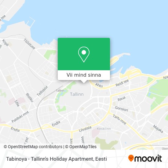 Tabinoya - Tallinn's Holiday Apartment kaart