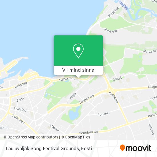 Lauluväljak Song Festival Grounds kaart