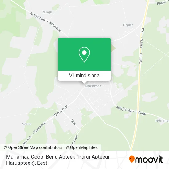 Märjamaa Coopi Benu Apteek (Pargi Apteegi Haruapteek) kaart