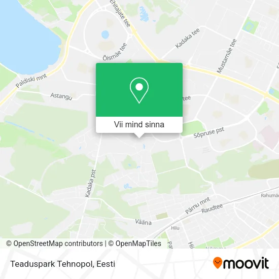 Teaduspark Tehnopol kaart