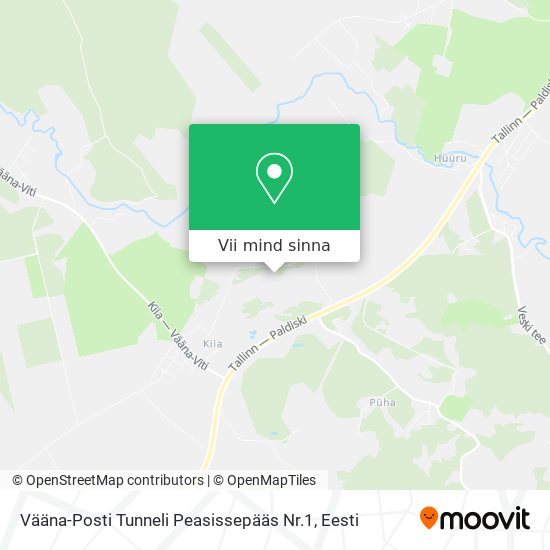 Vääna-Posti Tunneli Peasissepääs Nr.1 kaart
