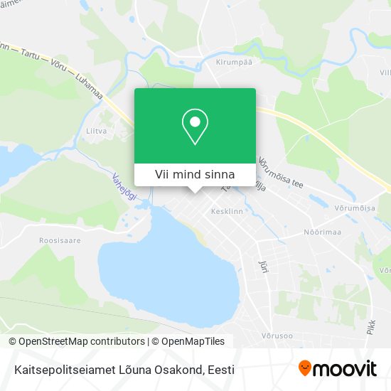 Kaitsepolitseiamet Lõuna Osakond kaart