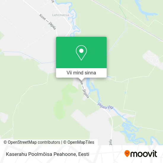 Kaserahu Poolmõisa Peahoone kaart