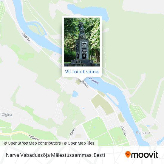 Narva Vabadussõja Mälestussammas kaart