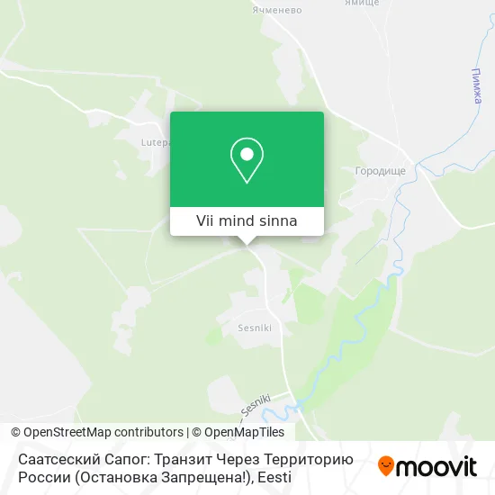 Саатсеский Сапог: Транзит Через Территорию России (Остановка Запрещена!) kaart