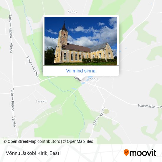 Võnnu Jakobi Kirik kaart