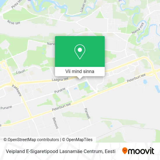 Veipland E-Sigaretipood Lasnamäe Centrum kaart