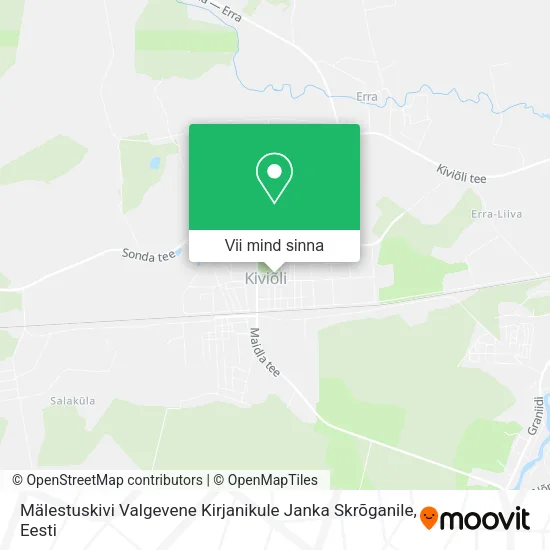Mälestuskivi Valgevene Kirjanikule Janka Skrõganile kaart