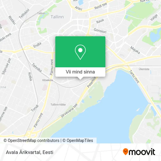 Avala Ärikvartal kaart