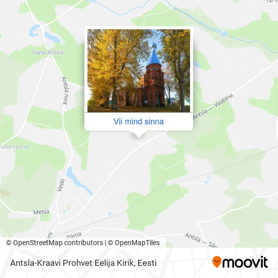 Antsla-Kraavi Prohvet Eelija Kirik kaart
