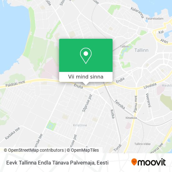 Eevk Tallinna Endla Tänava Palvemaja kaart
