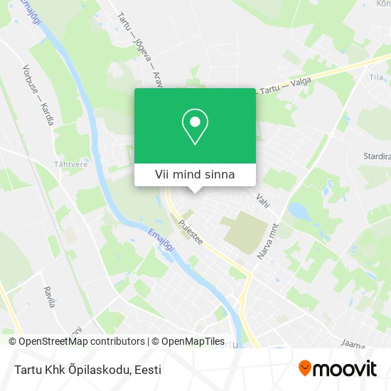 Tartu Khk Õpilaskodu kaart