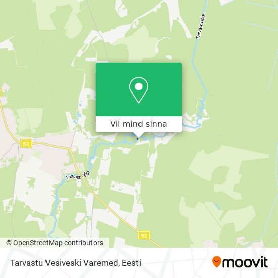 Tarvastu Vesiveski Varemed kaart