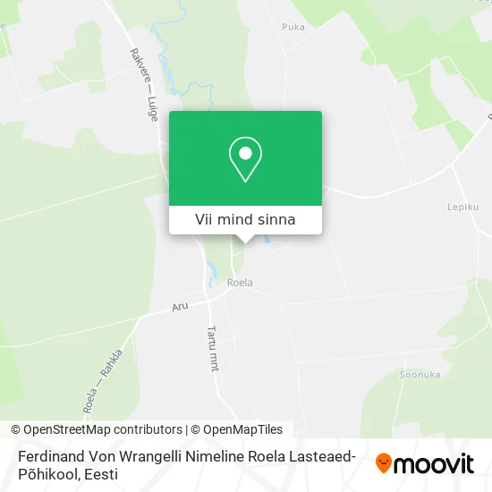 Ferdinand Von Wrangelli Nimeline Roela Lasteaed-Põhikool kaart