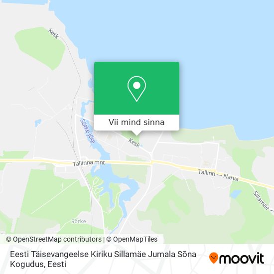Eesti Täisevangeelse Kiriku Sillamäe Jumala Sõna Kogudus kaart