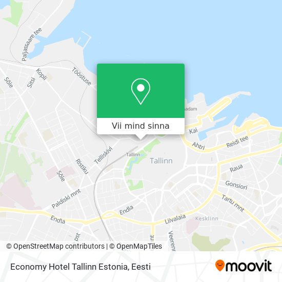 Economy Hotel Tallinn Estonia kaart