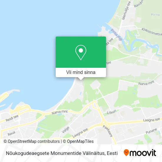Nõukogudeaegsete Monumentide Välinäitus kaart