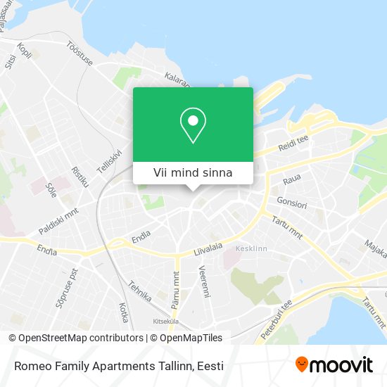 Romeo Family Apartments Tallinn kaart