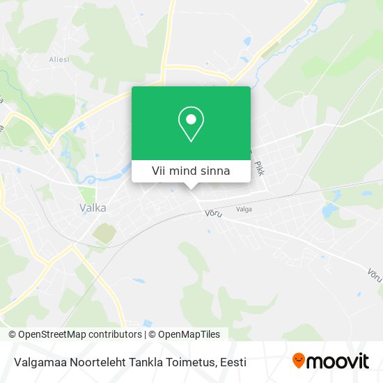 Valgamaa Noorteleht Tankla Toimetus kaart