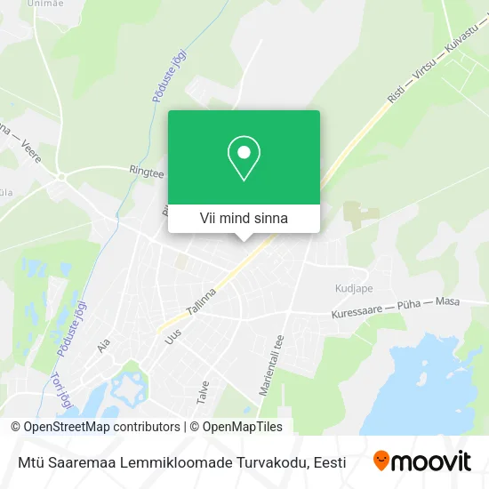 Mtü Saaremaa Lemmikloomade Turvakodu kaart