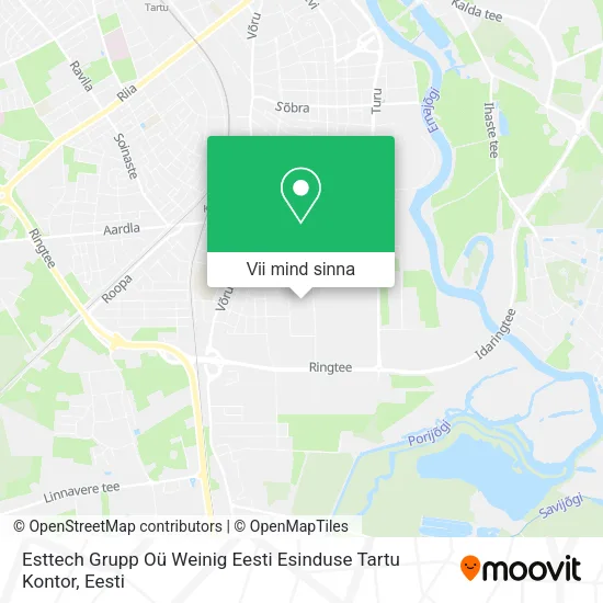 Esttech Grupp Oü Weinig Eesti Esinduse Tartu Kontor kaart