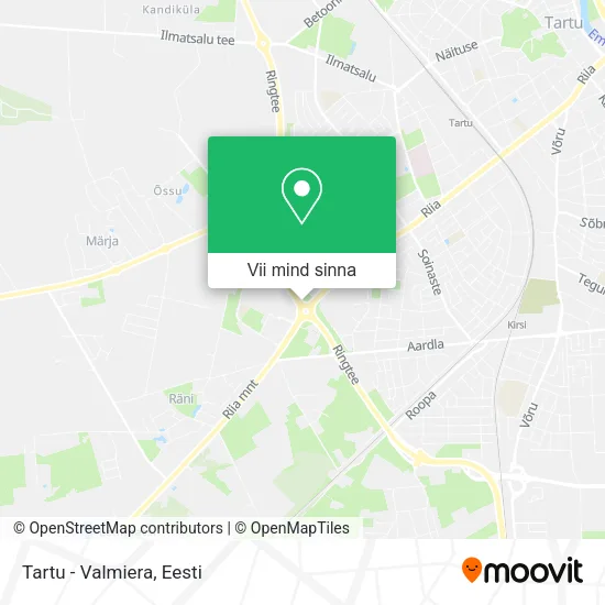 Tartu - Valmiera kaart