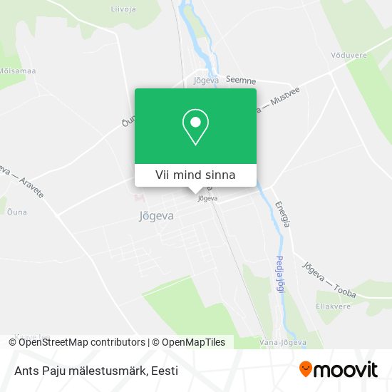 Ants Paju mälestusmärk kaart