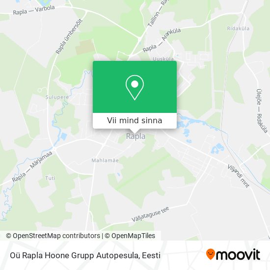 Oü Rapla Hoone Grupp Autopesula kaart