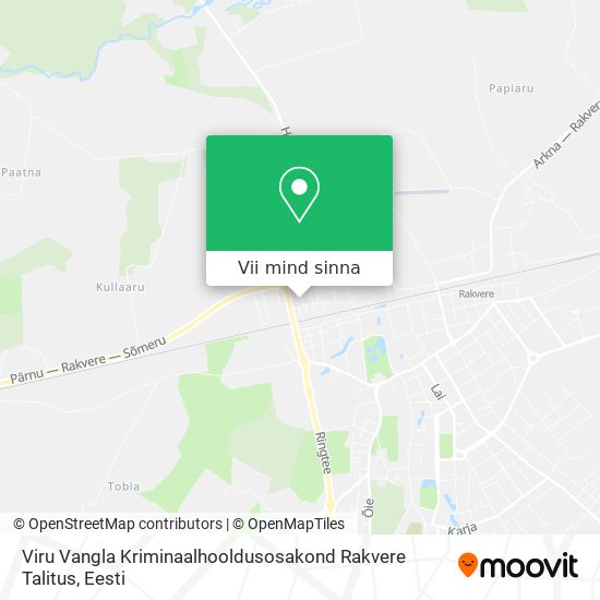 Viru Vangla Kriminaalhooldusosakond Rakvere Talitus kaart