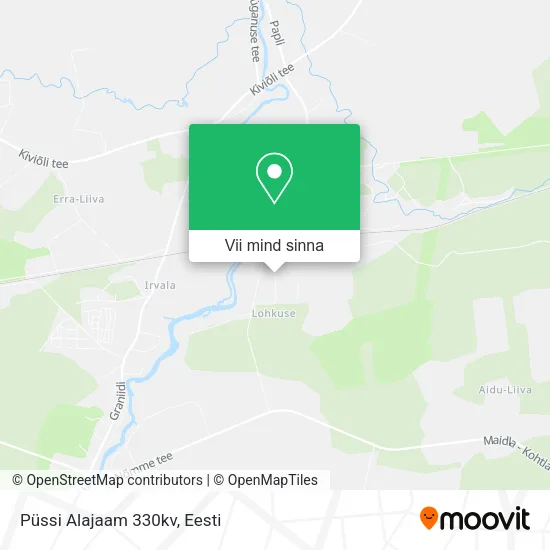 Püssi Alajaam 330kv kaart