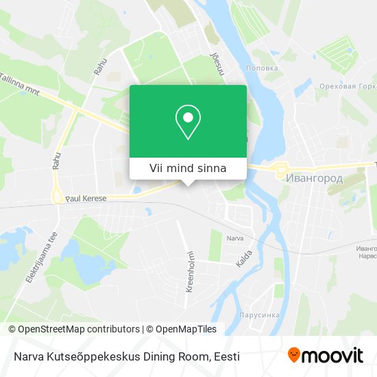 Narva Kutseõppekeskus Dining Room kaart
