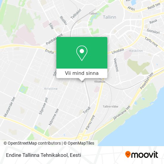 Endine Tallinna Tehnikakool kaart