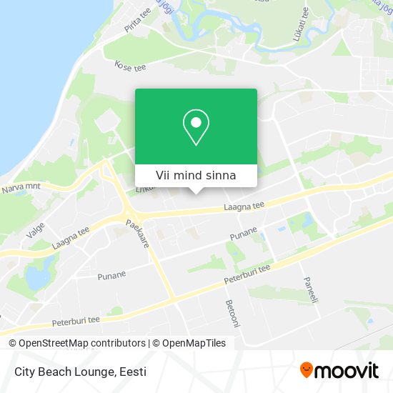 City Beach Lounge kaart