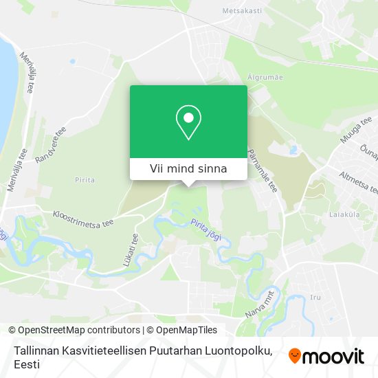 Tallinnan Kasvitieteellisen Puutarhan Luontopolku kaart