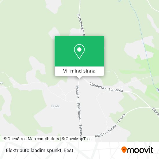 Elektriauto laadimispunkt kaart
