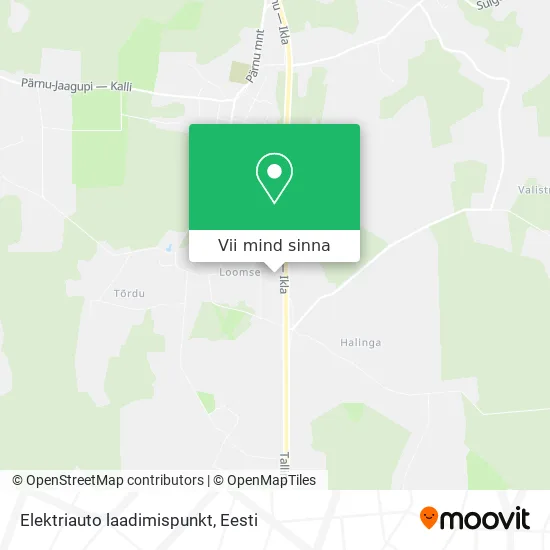 Elektriauto laadimispunkt kaart