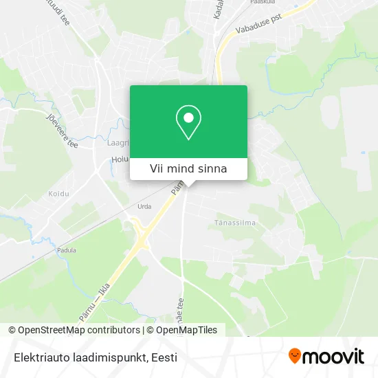Elektriauto laadimispunkt kaart