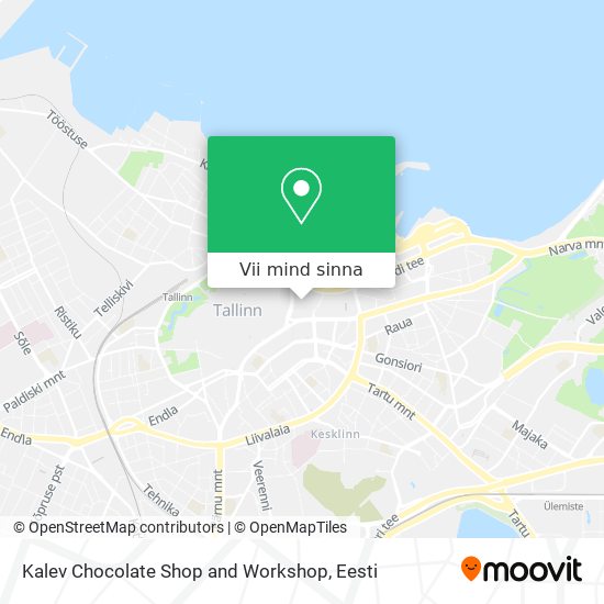 Kalev Chocolate Shop and Workshop kaart
