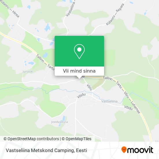 Vastseliina Metskond Camping kaart
