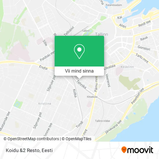 Koidu &2 Resto kaart