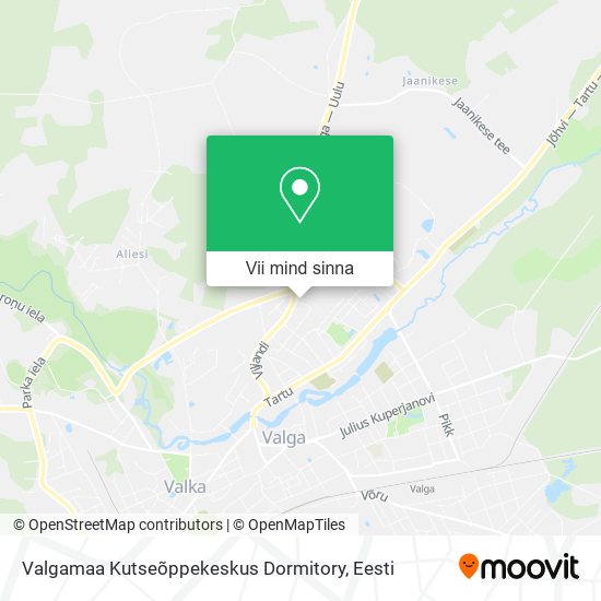 Valgamaa Kutseõppekeskus Dormitory kaart