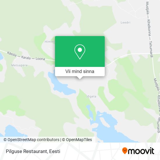 Pilguse Restaurant kaart