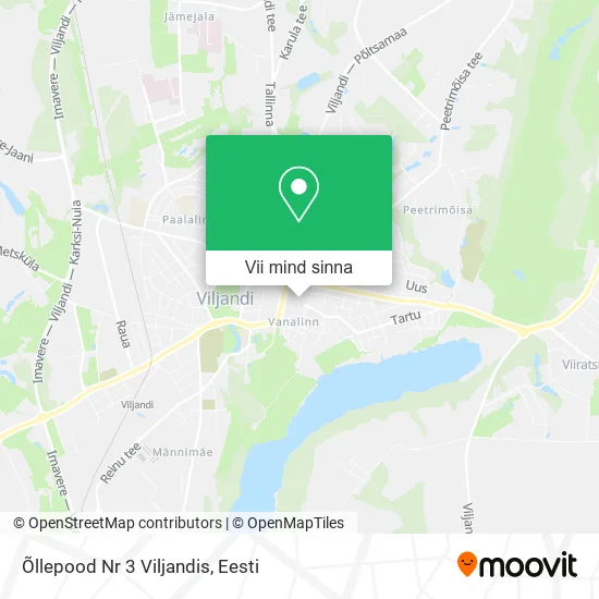 Õllepood Nr 3 Viljandis kaart
